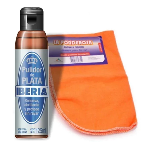Pulidor De Plata Iberia Renovador Lustra Protege + Franela