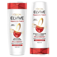 Shampoo Y Acondicionador 400ml Elvive Reparacion Total 5