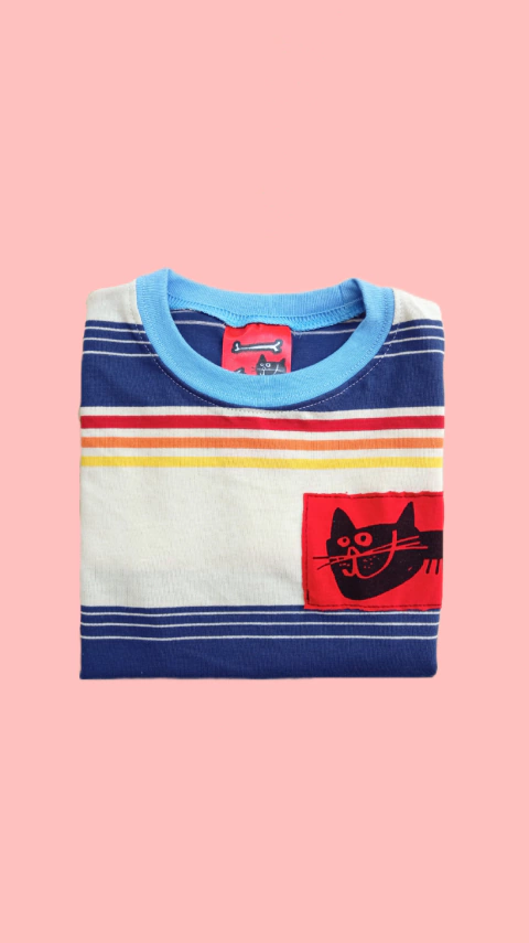 REME NIÑX rayas crema retro