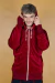 CAMPERA PLUSH CAPUCHA BORDO en internet
