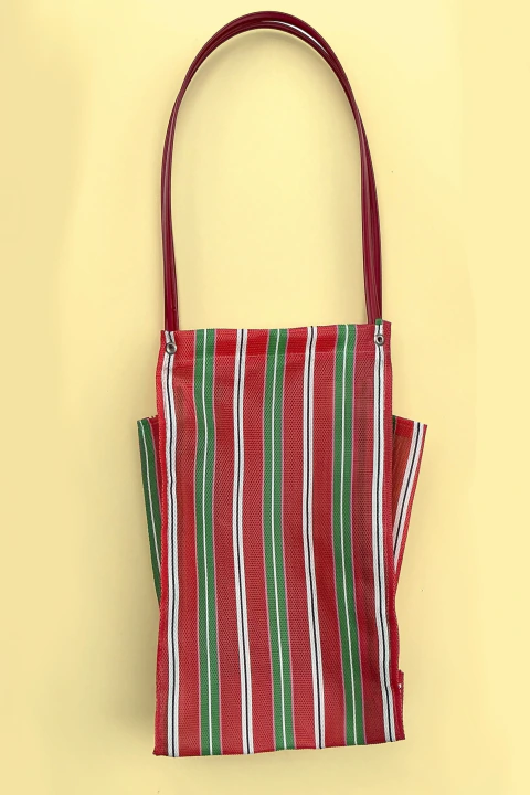 Bolsa MATERA rayas rojas