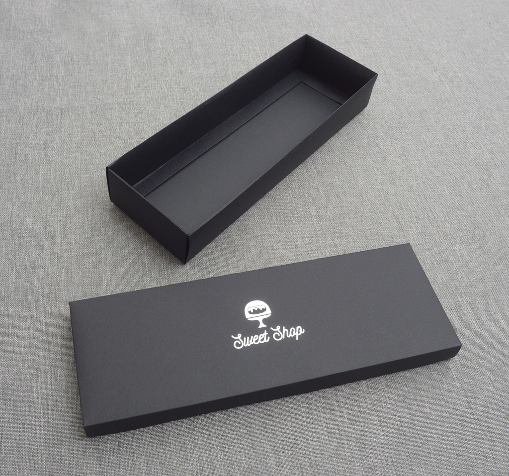 Caixa personalizada logo branco