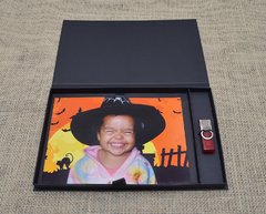 Kit com 30 case foto 13x18 e pen drive Verniz Preto - loja online