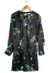 Vestido zara T.XS Negro Flores Verde (103955)