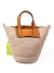Cartera Jazmin Chebar Cuero Camel Tejido Beige (110005) - BUNKERBSAS