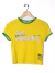Remera Bershka T.M Amarillo Y Verde (107739)