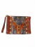 Cartera Besha Cuerro Marron Tachas Doradas (110003)
