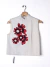Remera Jazmin Chebar T.S Crudo Bordado Rojo Y Azul (107808)