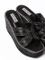 Sandalia Steve Madden T.38.5 Negro (109337)