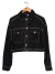 Campera H&M T.S Negro Costuras Blancas (110176)