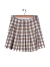 Pollera H&M T.26 Cuadros Marron Y Blanco (108205)