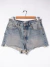 2da Short ZARA T.40 Denim Tonalidad Verde (104688)