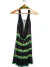 Vestido Natalia Antolin T.S Negro Lentejuelas Verdes (107634) - comprar online
