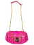 2da Cartera Cuero Rosa Y Dorado (107785)