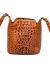 Cartera cierre plateado Simil Reptil Marron (110678) - comprar online