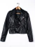 Campera Pull & Bear T.XS Cuerina Negro (109101)