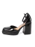 Taco Steve Madden T.37.5 Charol Negro (109792) - tienda online
