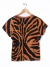 Remera Jazmin Chebar T.M Marron Negro Estanpa Girasol (109010) - comprar online