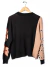 2da Sweater Jazmin Chebar T.M Negro Flores Beige (110086) - comprar online
