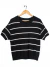 Remera Berkley Jensen T.S Negro Rayas Blancas (110980)