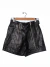 Short Soma T.XS Cuero Negro Cierres Plateados (111053)