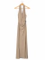 Vestido Zara T.XS Beige Hebilla Plateada (110720)