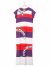 2da Vestido Jazmin Chebar T.M Violeta Rojo Y Blanco (103868)