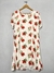 Vestido blanco flores rojas T.M (V2159) - comprar online