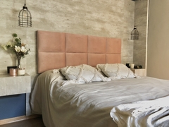 Respaldo sommier modulos 2 plazas 1,40m pana importada - comprar online