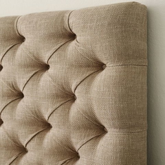 Respaldo capitone 2 plazas 1,60mt lino anti manchas premium
