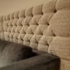 Respaldo de sommier capitoné d/pie king size 2mts en tela chenille - comprar online