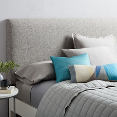 Respaldo de sommier liso en tela chenille premium