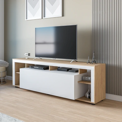 Rack Mueble Para Tv Led Puerta Batiente. 190cm De Largo