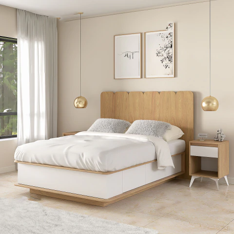 Cama Box Base Sommier 2 plazas 140×190 cm