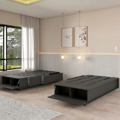 Cama Box 1 Plaza twin 100x190