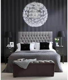 Respaldo sommier king size 2mts en pana anti manchas - comprar online