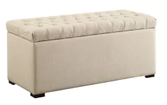 Combo Capitone Respaldo de sommier 1,0m + Baulera de cama 1,0m en tela premium en internet