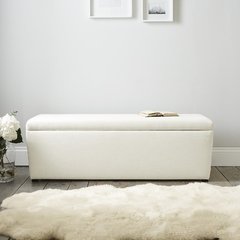Baulera pie de cama capitoné 1,40mts en pana antimanchas premium - desde-casa.com