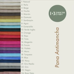 Respaldo sommier king size 2mts en pana anti manchas - desde-casa.com