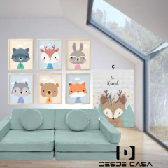 Sillon kids 1,60mts en tela Pana Importada Antimanchas