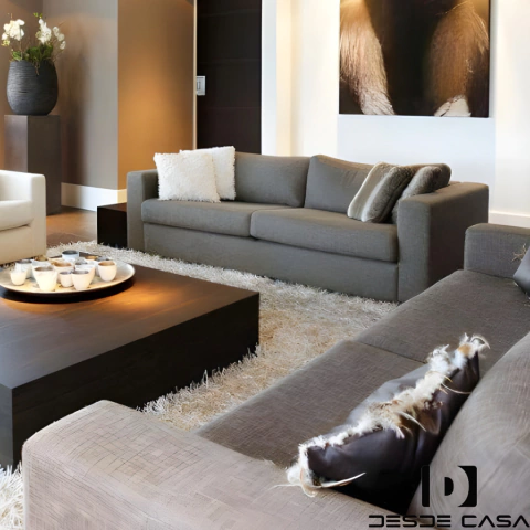 Sillón sofá 2 cuerpos en chenille premium 1.50mts en tela premium - comprar online