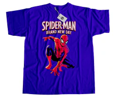 Remera Spiderman - Band New Day - Algodón Azul