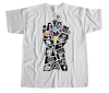 Remera Avengers Guantelete Logos Blanca