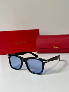 Óculos Cartier Preto e Prata Italiana - comprar online