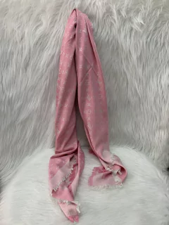 Pashmina Echarpe Xale Louis Vuitton Rosa Claro Italiana na internet