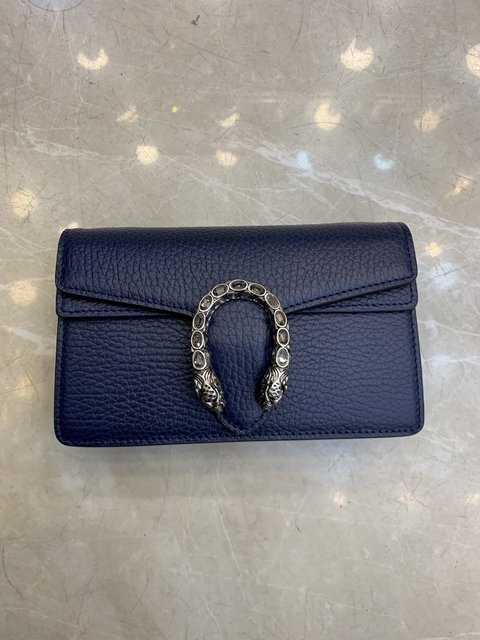 Bolsa Gucci Dionysus Super Mini Azul Marinho Italiana
