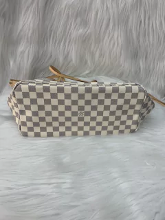 Bolsa Louis Vuitton Neverfull Mm Azur Com Forro Rosa Italiana