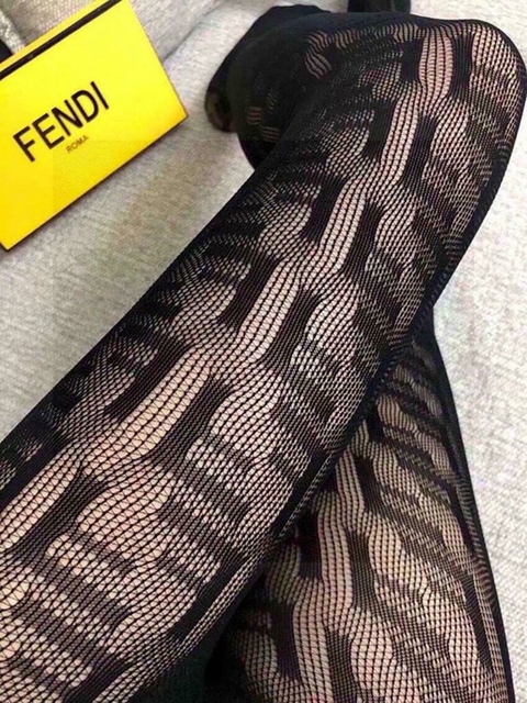 Meia Calça Fendi Preta Italiana