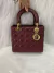 Bolsa Lady Dior Média Vinho Italiana