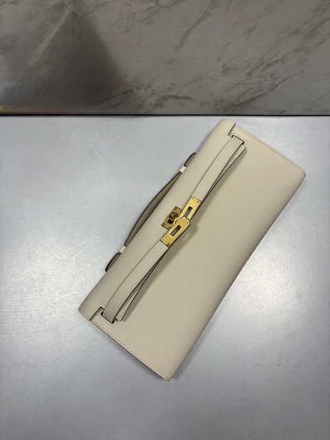 Bolsa Hermes Kelly Cut Clutch Off White - comprar online